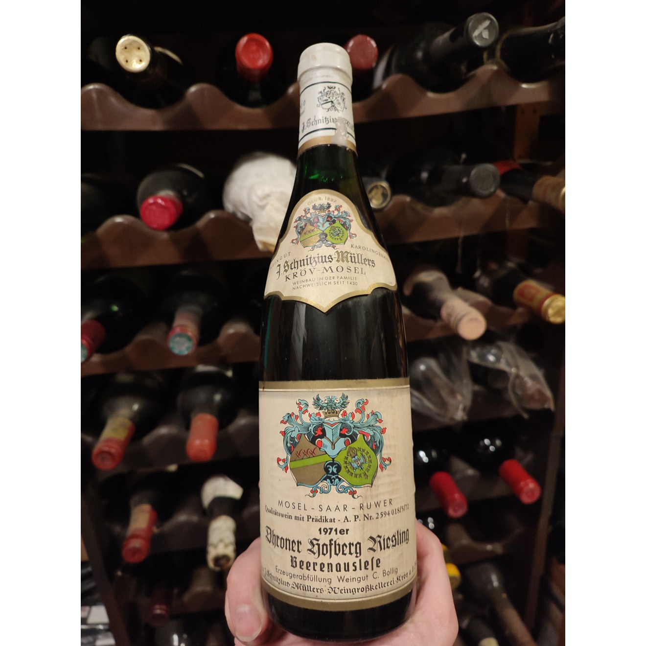 1971 Dhroner Hofberg Riesling Beerenauslese, Mosel-Saar-Ruwer 0,7