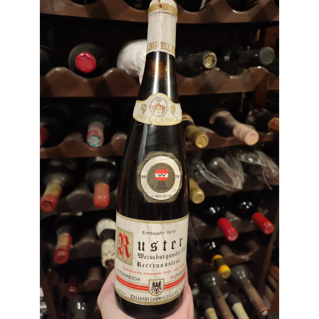 1979 Rilling, Ruster Weissburgunder-Traminer Beerenauslese, Burgenland 0,7