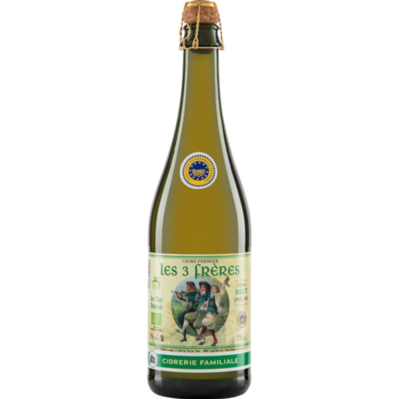LES 3 FRERES Cidre Brut pur Jus 0,75 *
