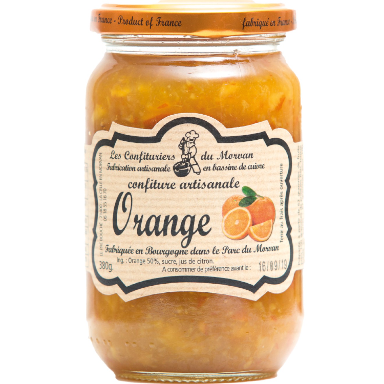 MORVAN Confiture Orange 380g