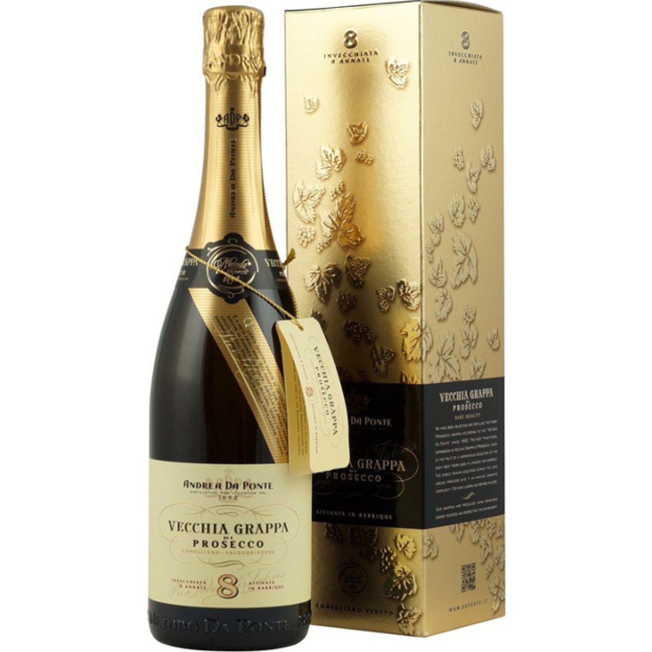 ANDREA DA PONTE Vecchia Grappa di Prosecco 42% 0,7