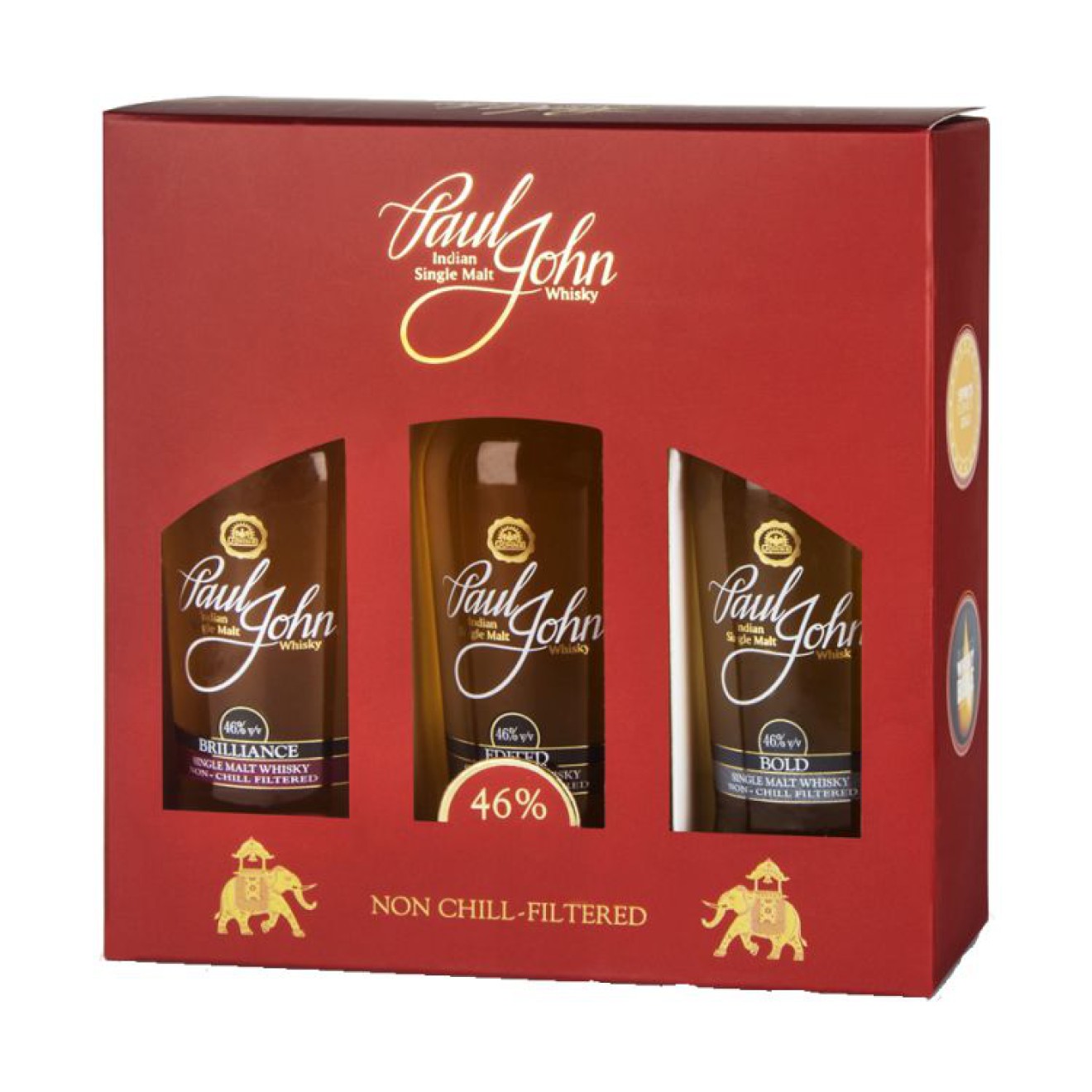 PAUL JOHN Indian Single Malt Whisky 46% Tripack 3x0,05