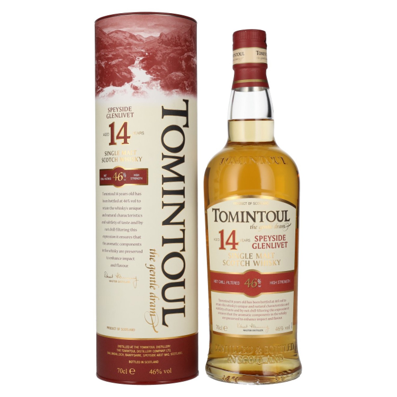 TOMINTOUL (14y) Speyside-Glenlivet Single Malt 46% 0,7
