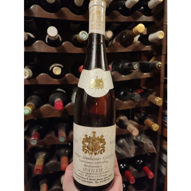 1988 Abenheimer Goldpfad, Reichensteiner Spätlese, Rheinhessen 0,75