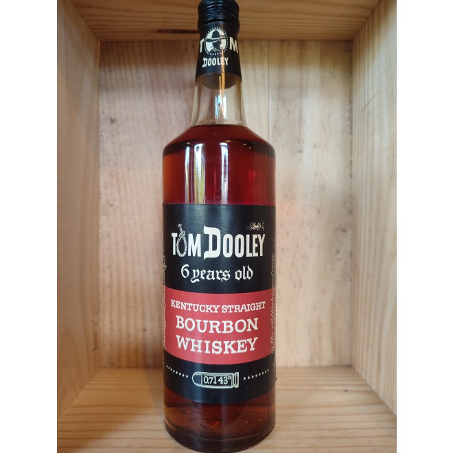 1970er Tom Dooley 6 years old Kentucky Straight Bourbon Whiskey 43° 0,7