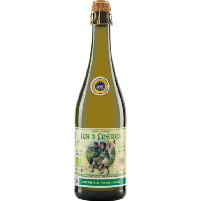 LES 3 FRERES Cidre Brut pur Jus 0,75 *