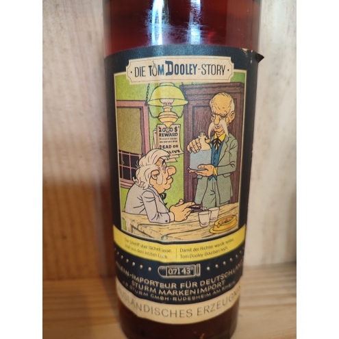 1970er Tom Dooley 6 years old Kentucky Straight Bourbon Whiskey 43°