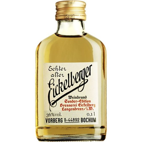 ECHTER ALTER EICKELBERGER Weinbrand 36%, 0,1 Mini