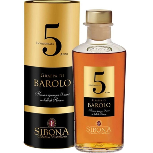 SIBONA (5y) Grappa di Barolo 44% 0,5